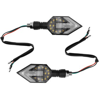 DIRECCIONALES SECUENCIAL DOBLE COLOR LED FLECHAS BLANCO SECUENCIAL PAR DILU15BLS