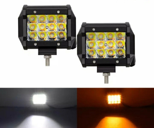 [EXCU01BFF] EXPLORADORA CUADRADA 12 LED DUAL COLOR FIJA Y FLASHEO  EXCU01BFF